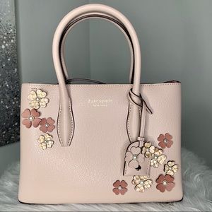 Kate Spade Eva Pearl SM Leather Top Zip Satchel